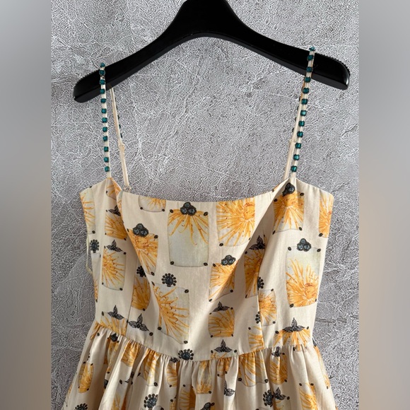 Agua by Agua Bendita Lima Bisuteria Mini Dress Hand-Embroidered - Picture 10 of 12